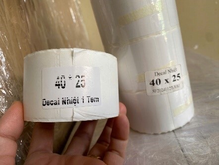 Giấy Decal in nhiệt 40x25