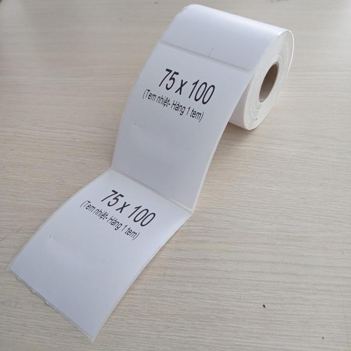 Giấy Decal in nhiệt 75x100 - 350 tem/cuộn