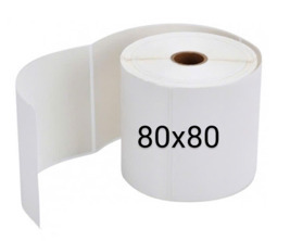 Giấy Decal in nhiệt tem vuông 80x80