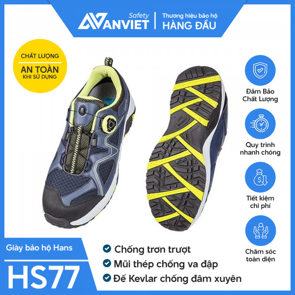 Giày bảo hộ cách điện mũi thép chịu lực Hans-HS77
