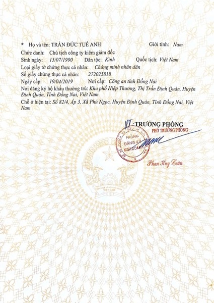 Giấy công bố hợp quy sản phẩm