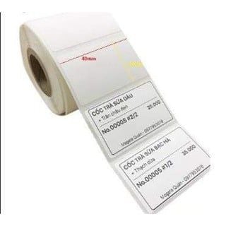 Giấy in mã vạch/ Decal in mã vạch 1 tem cảm nhiệt 58 x 40 mm x 30m