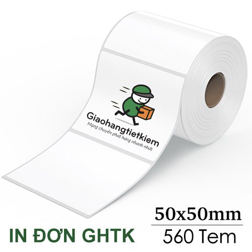 GIấy in tem vận đơn 50x50 GHTK
