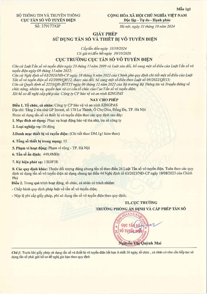 Giấy phép sử dụng tần số vô tuyến điện