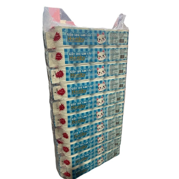 Giấy vệ sinh cuộn cao cấp Hanky 4 lớp siêu dai mềm mại