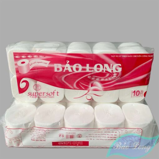 Cuộn giấy vệ sinh Bảo Long hồng 10 cuộn