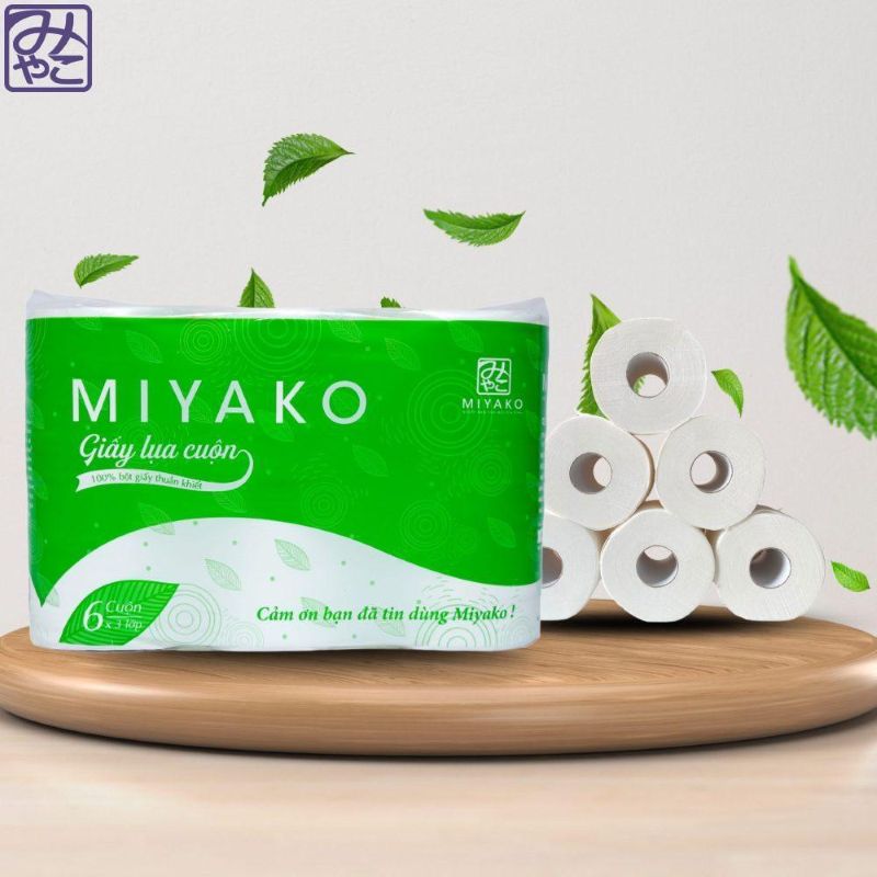Giấy vệ sinh lụa cuộn Miyako