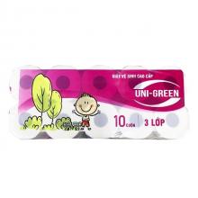 Giấy vệ sinh Uni Green 10 cuộn có lõi