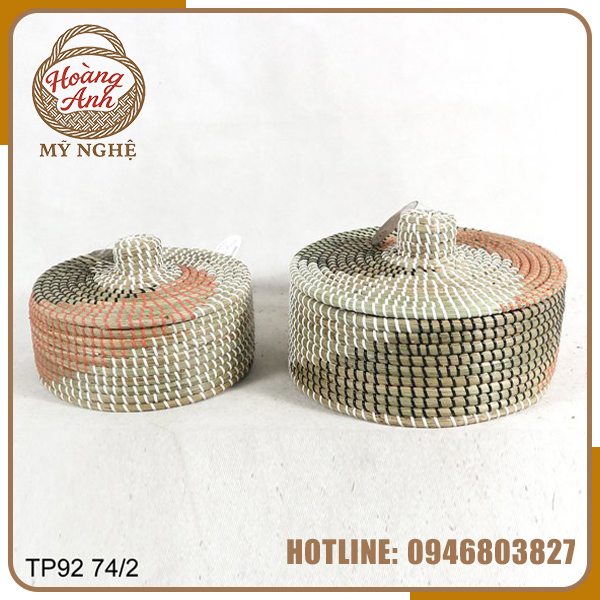 Giỏ cói có nắp đậy