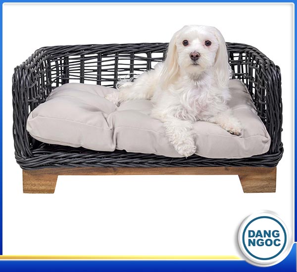 Giường mây acacia cho chó