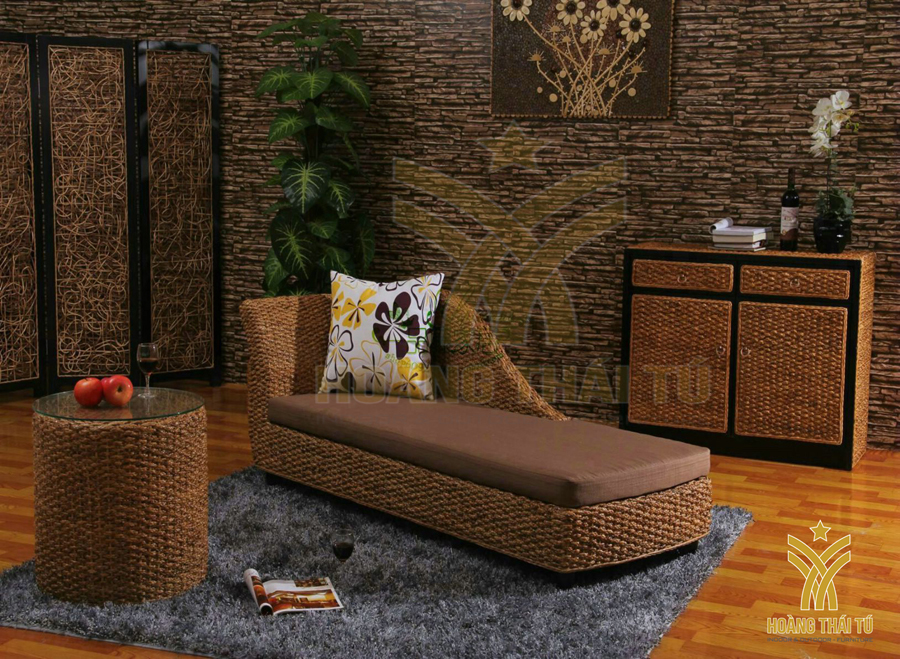 Giường phơi nắng lục bình HTT-G7