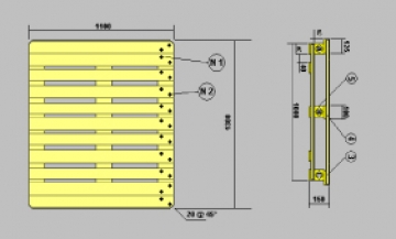 Pallet gỗ gù chứa hóa chất