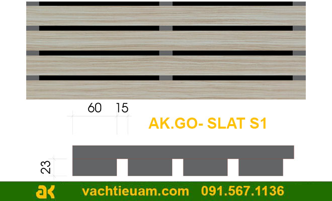 Gỗ tiêu âm AK.Go - Slat