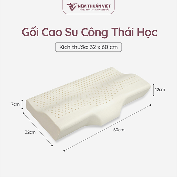 Gối cao su công thái học