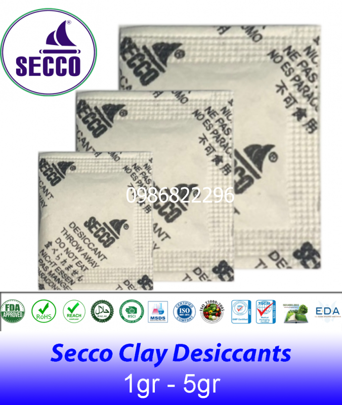 Gói hút ẩm Clay 2000g vải không dệt