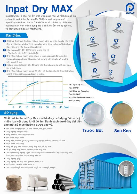 Gói hút ẩm công nghiệp Inpat drymax