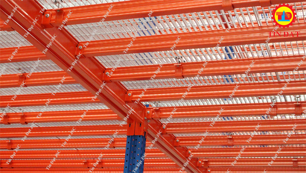 Mezzanine floor grating