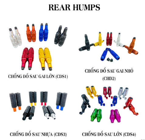 Gù chống đổ sau xe máy