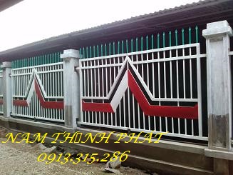 Hàng rào sắt hộp mã kẽm, sơn