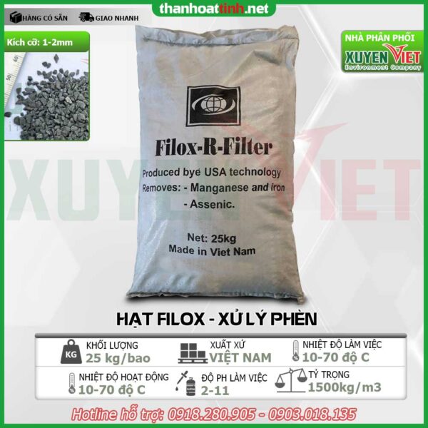 Hạt Filox lọc nước, khử phèn, khử sắt