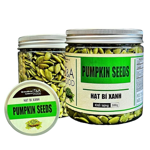 Hạt bí xanh (không vỏ) hộp nắp nhôm 300gr