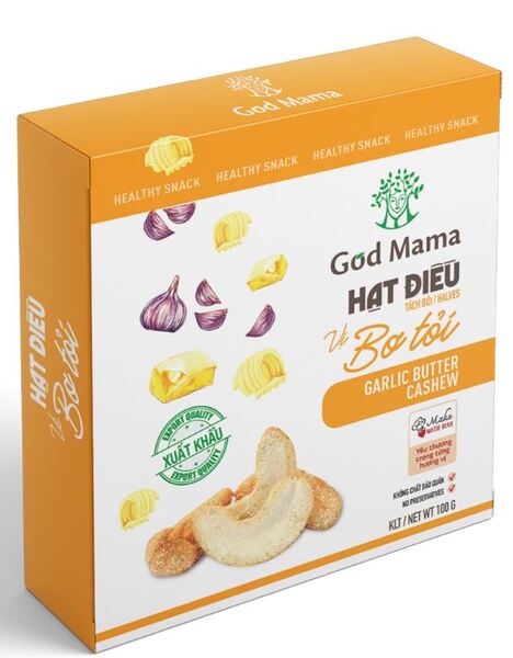 Hạt điều vị bơ tỏi - Hộp giấy cao cấp 100gr