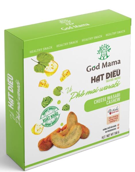 Hạt điều vị phô mai wasabi - Hộp giấy cao cấp 100gr