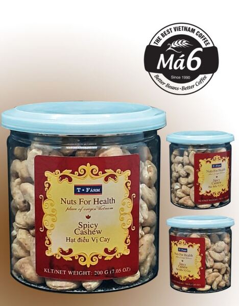 Hạt điều rang vị cay T-Farm - Hộp 200gr