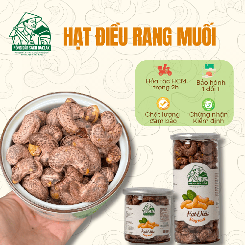 Hạt điều rang muối nguyên vỏ lụa A cồ