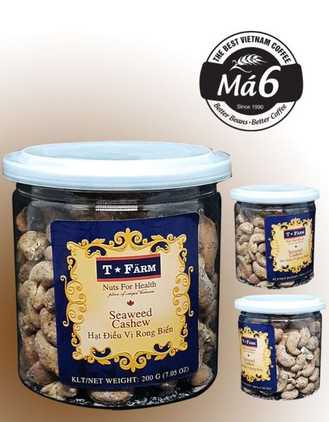 Hạt điều rang vị rong biển T-Farm - Hộp 200gr