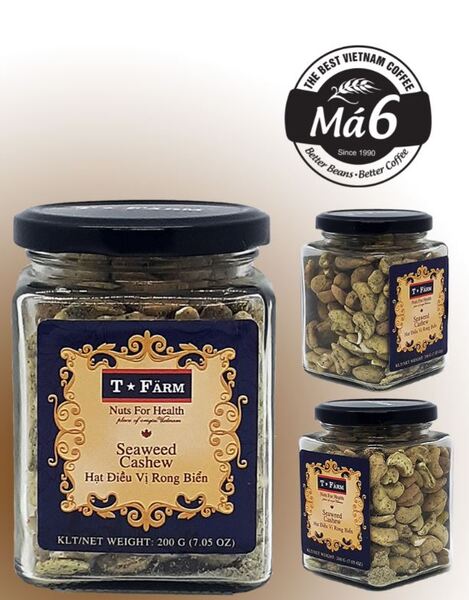 Hạt điều rang vị rong biển T-Farm - Keo thủy tinh 200gr