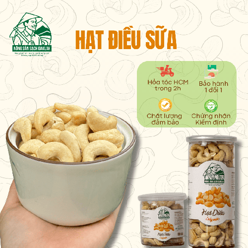Hạt điều sấy mộc (hạt điều sữa)