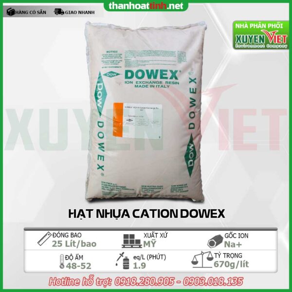 Hạt nhựa Cation Dowex - Mỹ