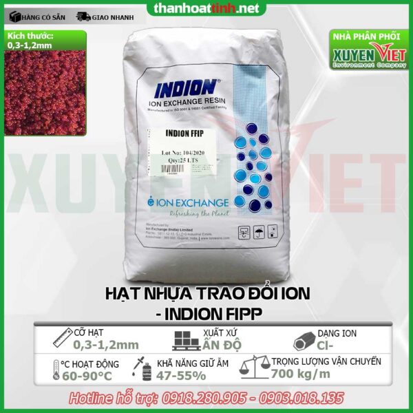 Hạt nhựa Indion Anion FFIP làm mềm nước