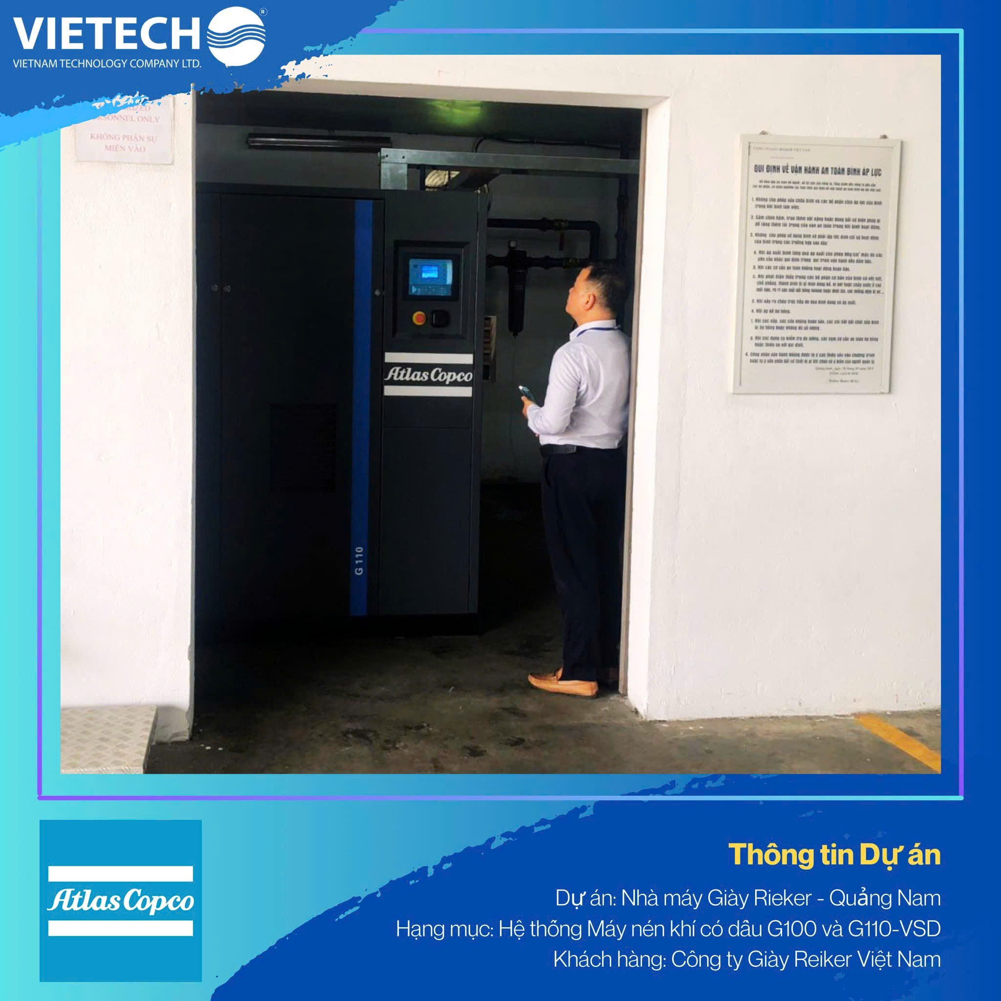 Hệ thống máy nén khí có dầu G100 và G100-VSD