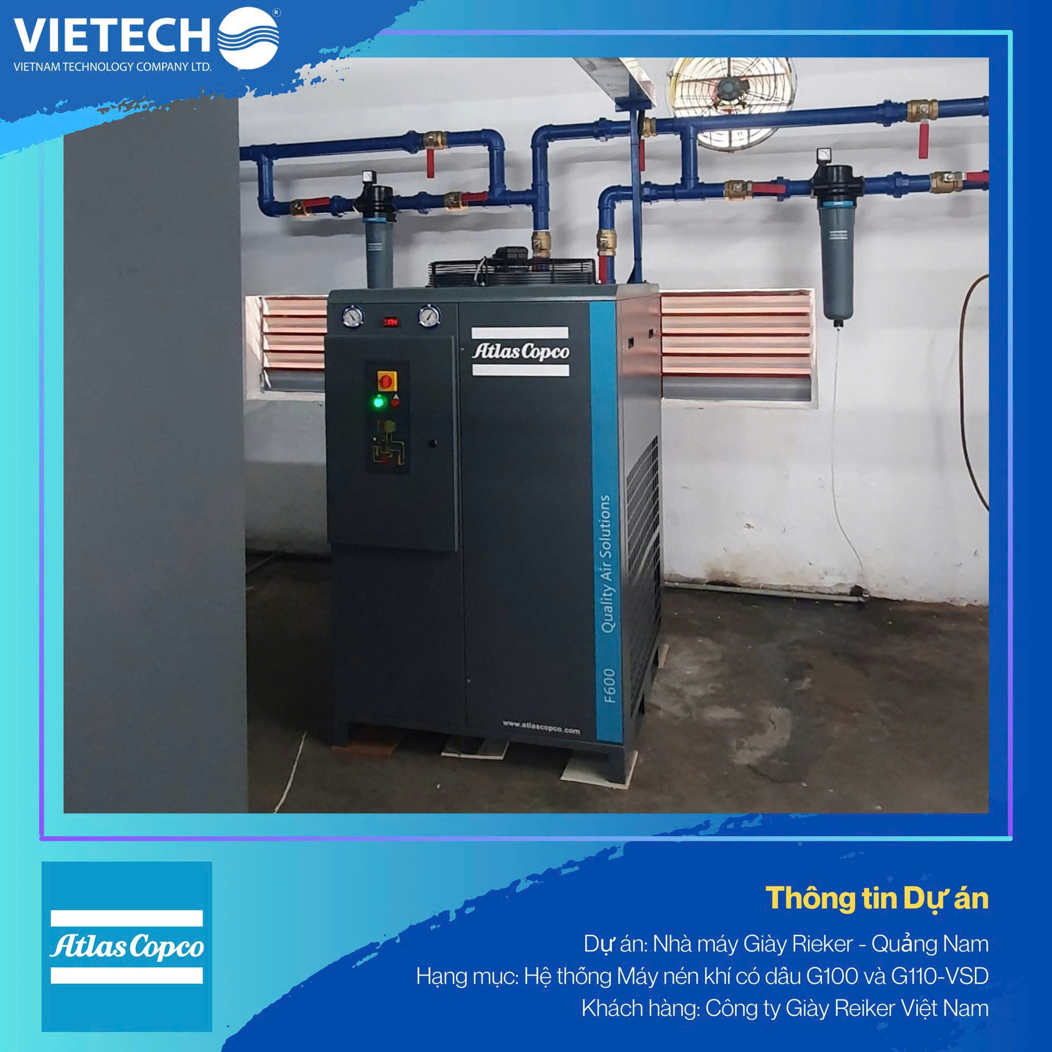 Hệ thống máy nén khí có dầu G100 và G100-VSD