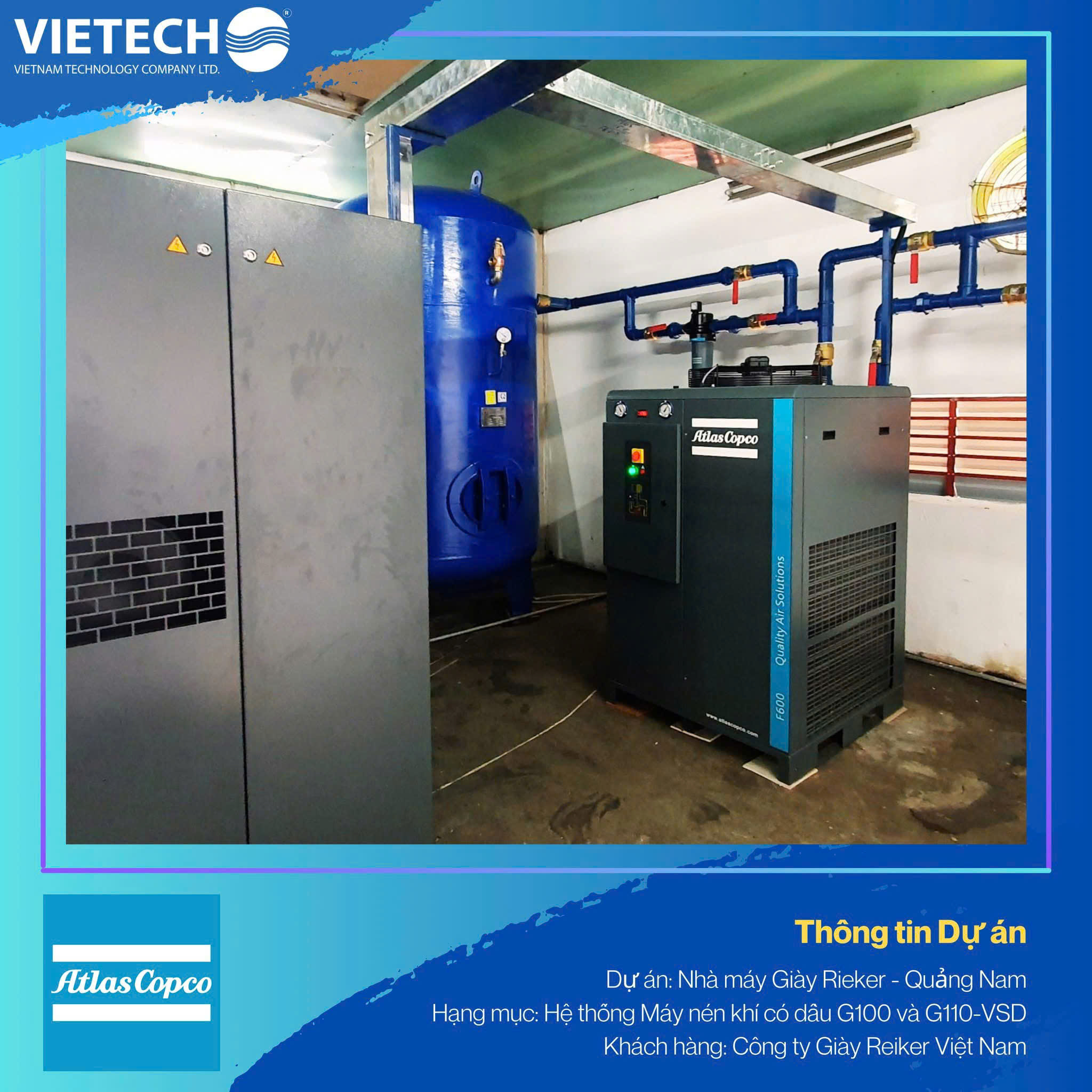 Hệ thống máy nén khí có dầu G100 và G100-VSD