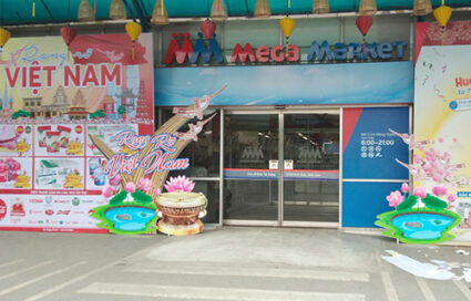 Thi công quảng cáo Chuỗi hệ thống siêu thị Mega Market