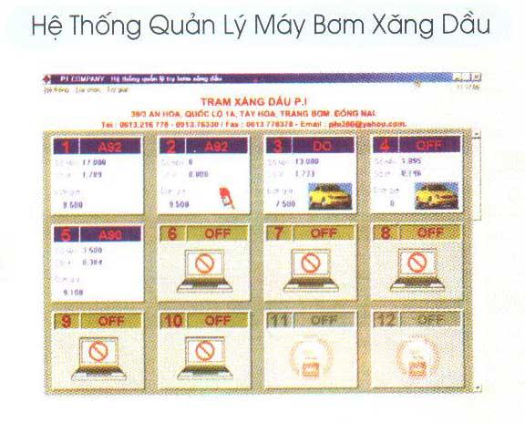 Hệ thống quản lý máy bơm xăng dầu