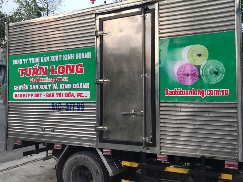 Hình ảnh thi công thực tế quảng cáo GH