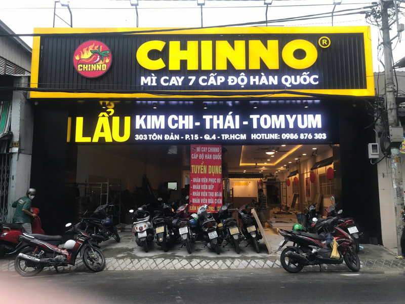 Hình ảnh thi công thực tế quảng cáo GH