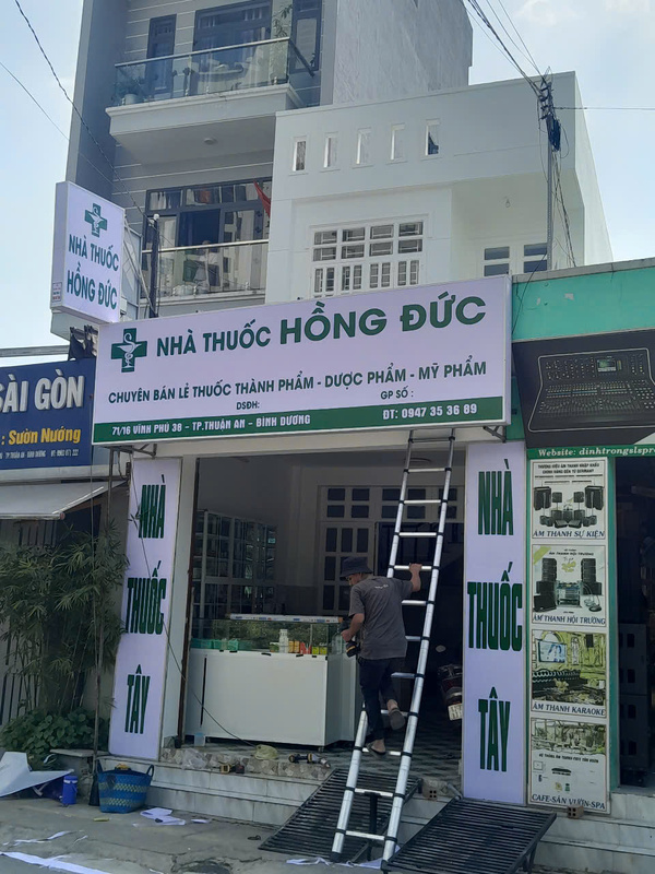Hình ảnh thi công thực tế quảng cáo GH