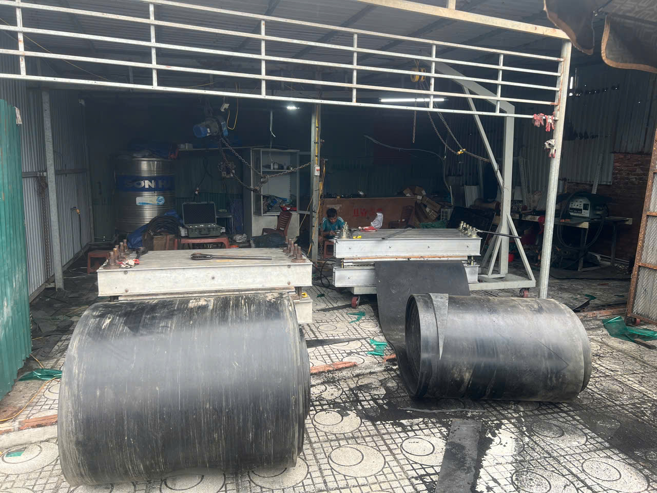Hình ảnh thi công băng tải thực tế