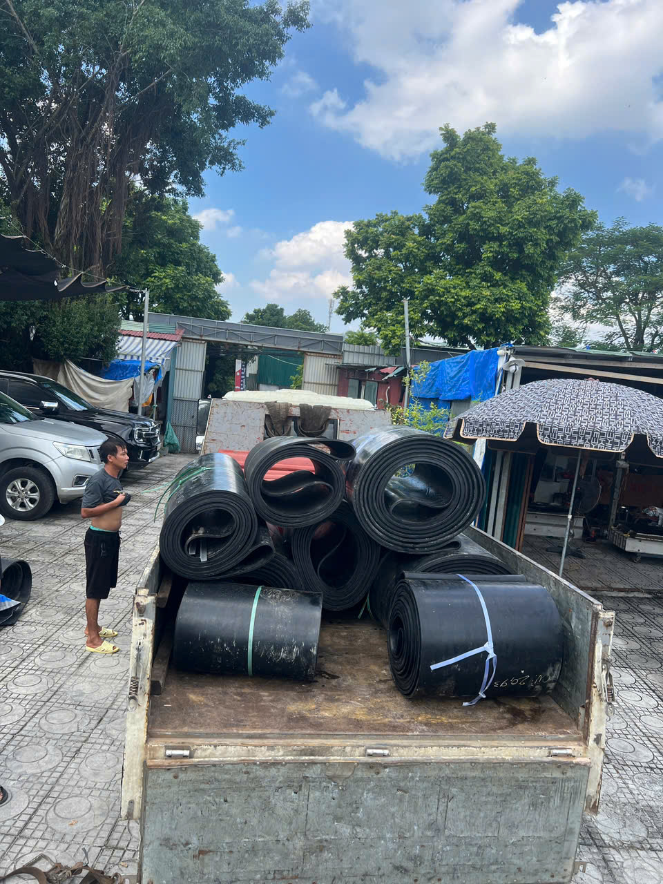 Hình ảnh thi công băng tải thực tế