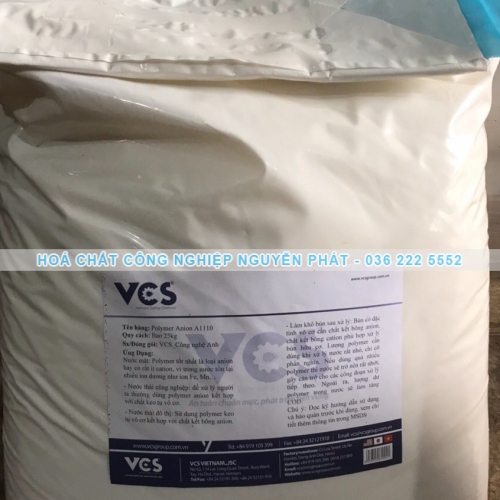 Hóa chất xử lý nước thải Polymer Anionic Cationic