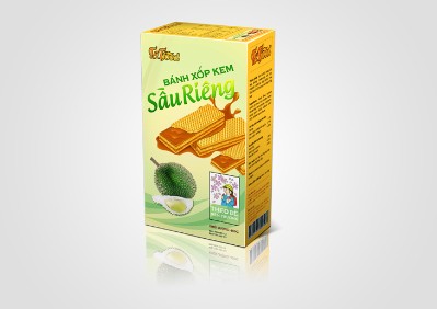 Bao bì hộp bánh xốp kem sầu riêng