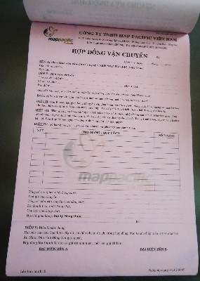 In hợp đồng vận chuyển