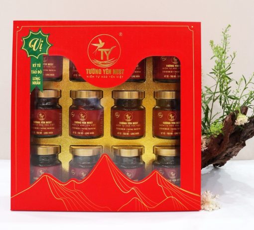 Hộp 12 hũ luxury tam vị ( Táo đỏ- ký từ - long nhãn)