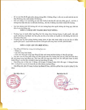 Hợp đồng tiêu biểu