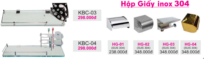 Hộp giấy inox 304